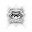 eye in a diamond shape tattoo design idea