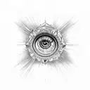 eye in a diamond shape tattoo design idea