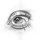 eye in a diamond shape tattoo design idea