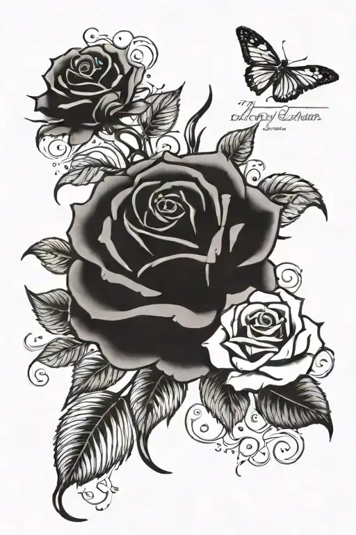 wilting rose with the quote "The trouble is, you think you have time" surrounding it  tattoo design idea