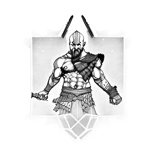 zeuz with kratos tattoo design idea