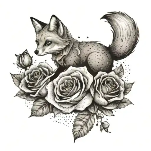 little prince and the fox and the rose tattoo design idea