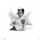 black boy supporting his familynwhile gaining independance from them tattoo design idea