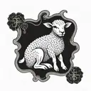 lamb with broken leg tattoo tattoo design idea