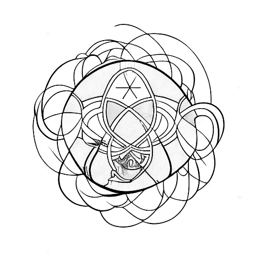 Hearts of the planet love tattoo design idea