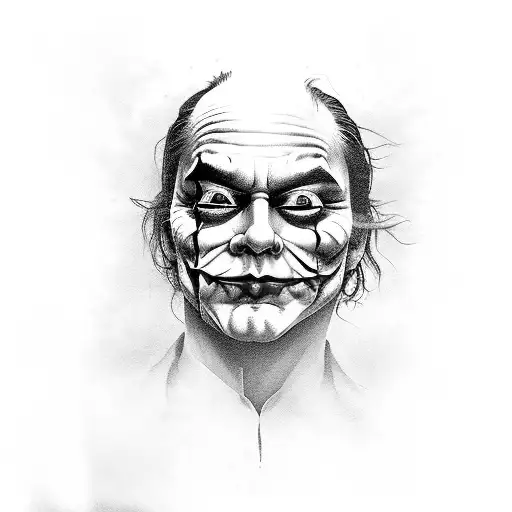 v for vendetta and the joker  tattoo design idea