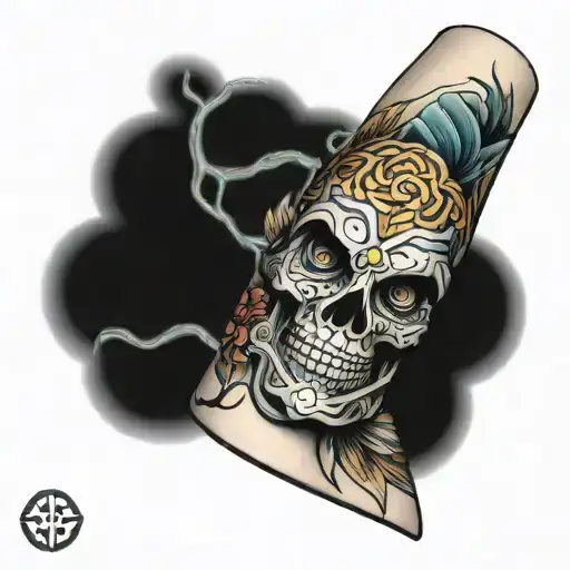 wrap around forearm tattoo design idea