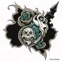 wrap around forearm tattoo design idea