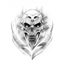 undead warrior tattoo design idea