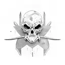 undead warrior tattoo design idea