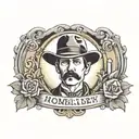 tombstone doc holliday we play for blood member tattoo design idea