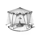 circus tent tattoo design idea