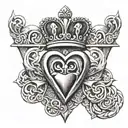 trinity knot claddagh ring tattoo design idea