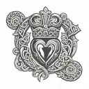 trinity knot claddagh ring tattoo design idea
