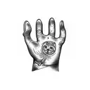 cat paw tattoo design idea