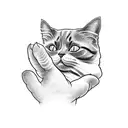 cat paw tattoo design idea