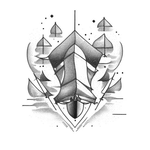 Burn the boats tattoo design idea
