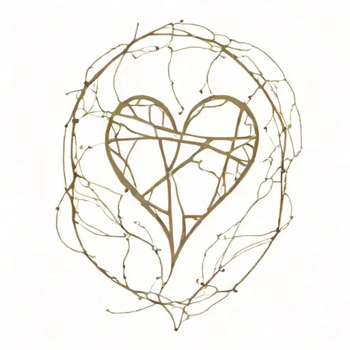heart kintsugi tattoo design idea