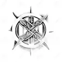 viking symbol for war and God  tattoo design idea