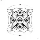 viking symbol for war and God  tattoo design idea