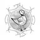 duck  tattoo design idea