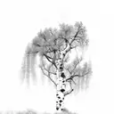 aspen, oak and willow tree  tattoo design idea