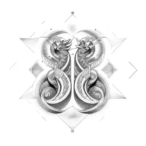 Gemini, Virgo, Scorpio and Pisces tattoo design idea