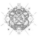 Zodiac Gemini, Virgo, Scorpio and Pisces tattoo design idea
