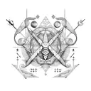 Zodiac Gemini, Virgo, Scorpio and Pisces tattoo design idea