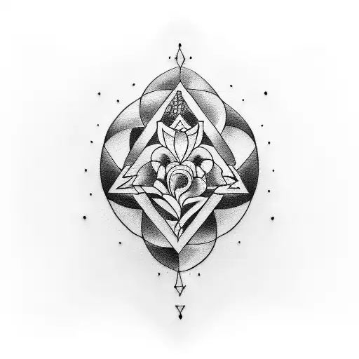 A tattoo design that combines loyalty, love, and energy in a blackwork style tattoo design idea