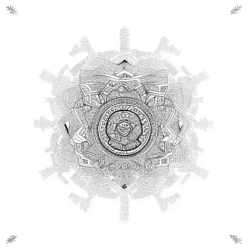 Ukrainian ornament tattoo design idea