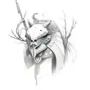 Ukrainian cross-stitch tattoo design idea