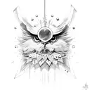 Ukrainian cross-stitch tattoo design idea