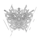 Ukrainian ornament tattoo design idea