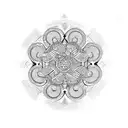 Ukrainian ornament tattoo design idea