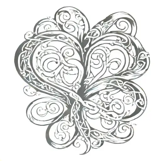 infinity symbol. two hearts. numbers 2, 10 11 1974 incorporated tattoo design idea