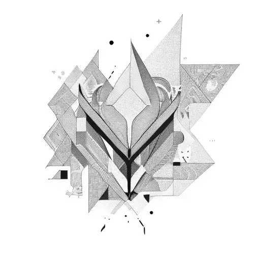 An abstract design inspired by the concept of gratitude tattoo design idea