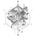 A tattoo design combining elements of philosophy, technology, and abstract concepts tattoo design idea