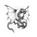 scales with dragon tattoo design idea