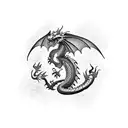 scales with dragon tattoo design idea