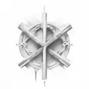 cross with God is Greater than the Highs and Lows tattoo design idea