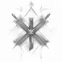 cross with God is Greater than the Highs and Lows tattoo design idea