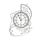 broken clock tattoo design idea
