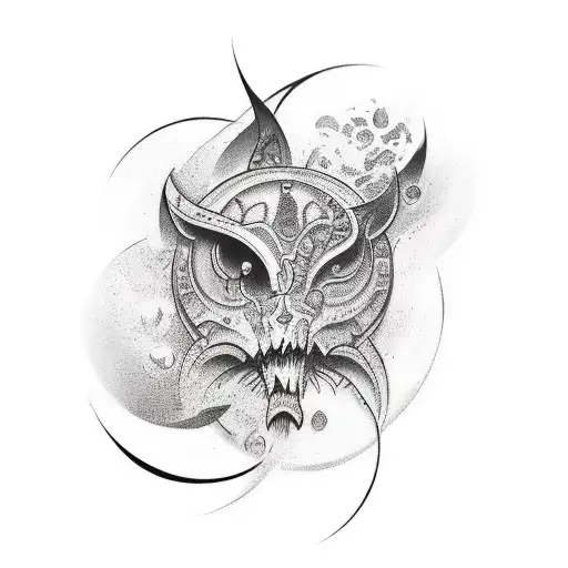 a design for a tattoo on a shoulder. it should clearly represent three main elements. these are bipolar disorder , survi tattoo design idea