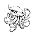 pirate ship storm octopus tattoo design idea