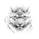 Combine names isha and harsh into a unique design tattoo design idea