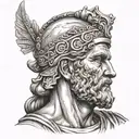 mars roman god tattoo design idea