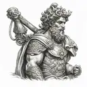 mars roman god tattoo design idea