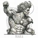 mars roman god tattoo design idea