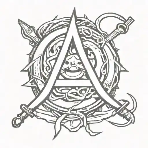 anarchist symbol tattoo design idea